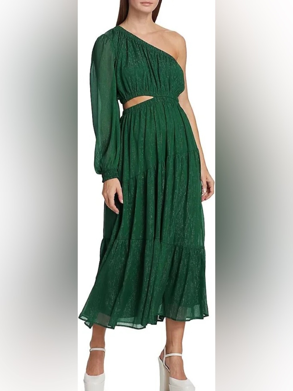 Moon River One-Shoulder Maxi Dress NWT